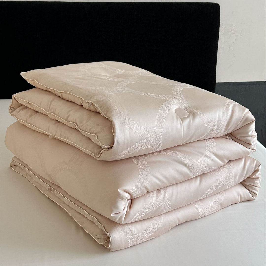 Silky Jacquard Tufted Down-Alternative Comforter Insert