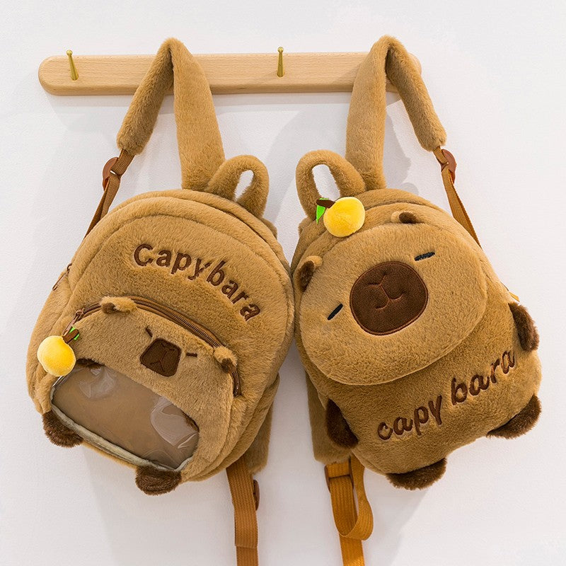 Plush Backpack in Capybara Design Stornfield