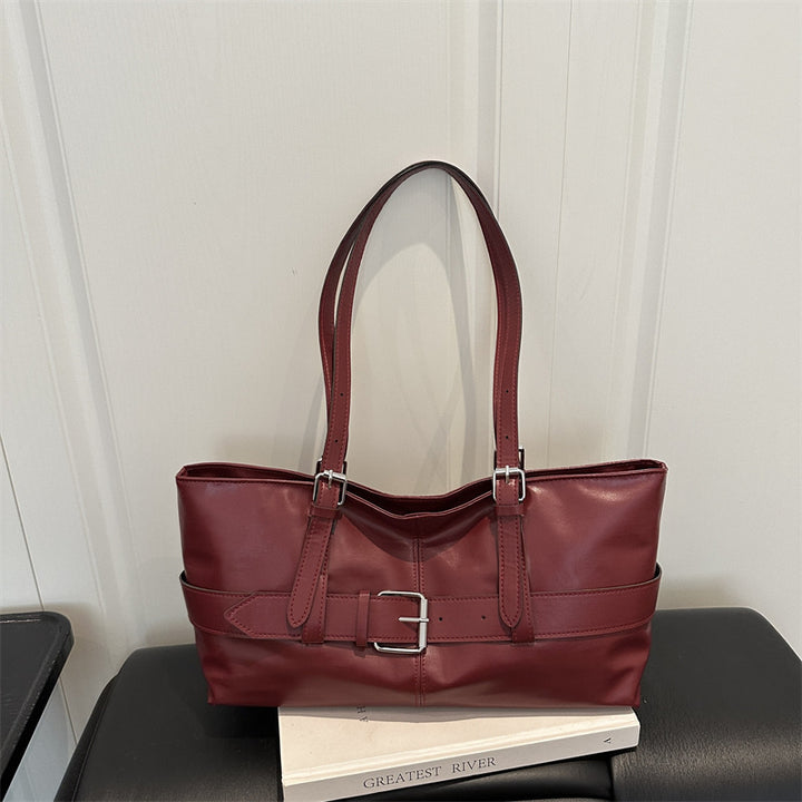 Sleek Structured Leather Tote
