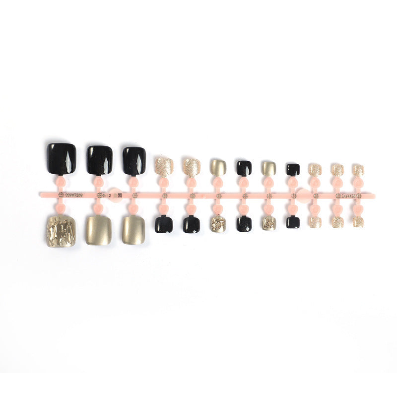 Artificial nail set with shine and texture variations Stornfield