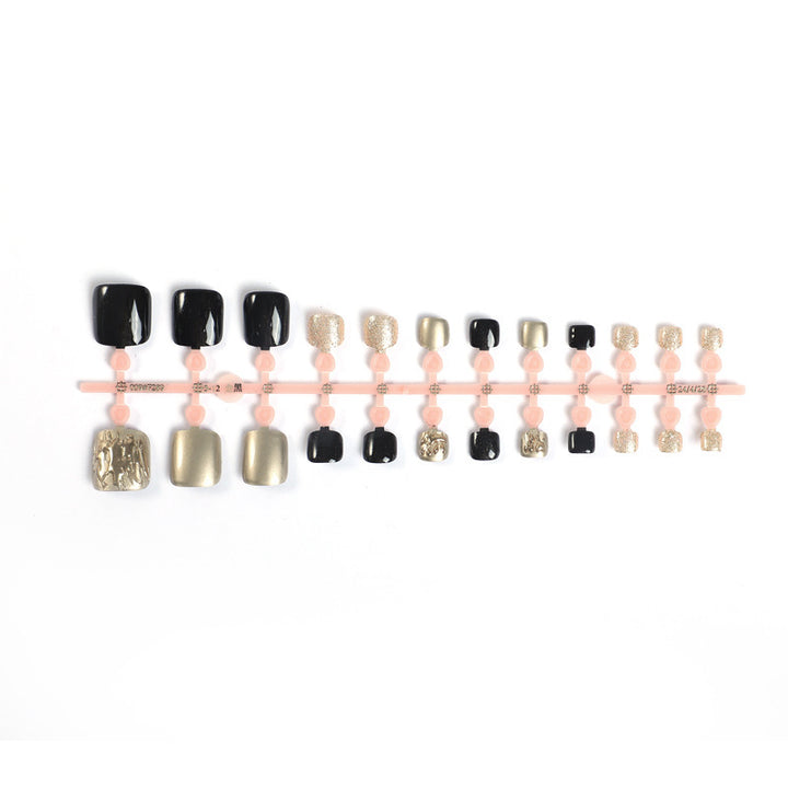Artificial nail set with shine and texture variations Stornfield