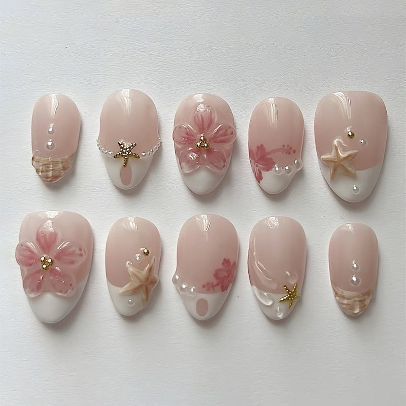 Artful nail set with floral accents Stornfield