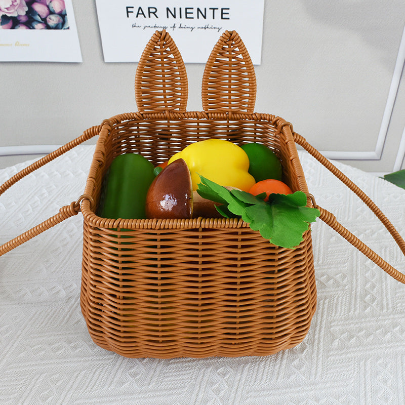 Cute Bunny-Shaped Woven Storage Basket Stornfield