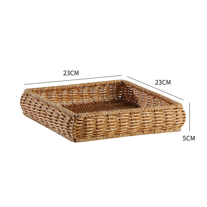 Handwoven Decorative Serving Tray Stornfield 1783754312