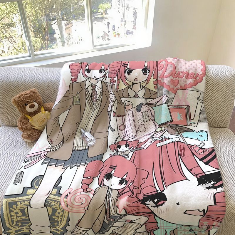 Artistic Anime-Inspired Throw Blanket