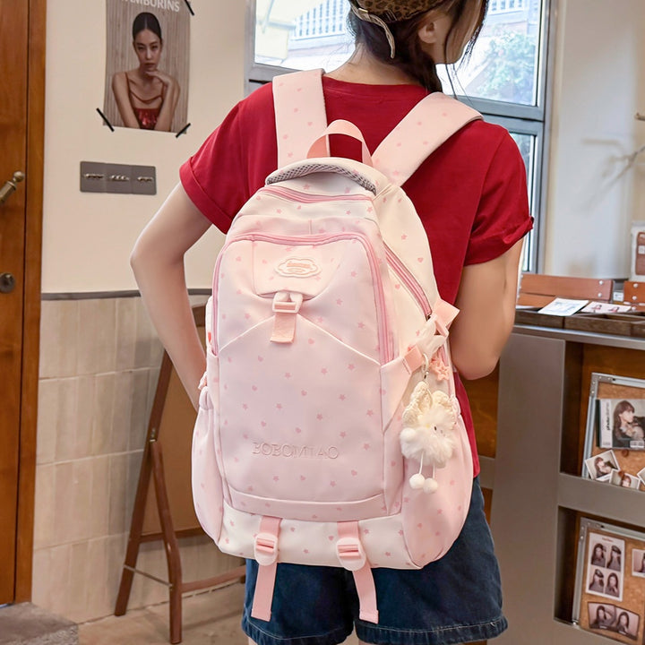 Stylish Star-Patterned School Backpack Stornfield