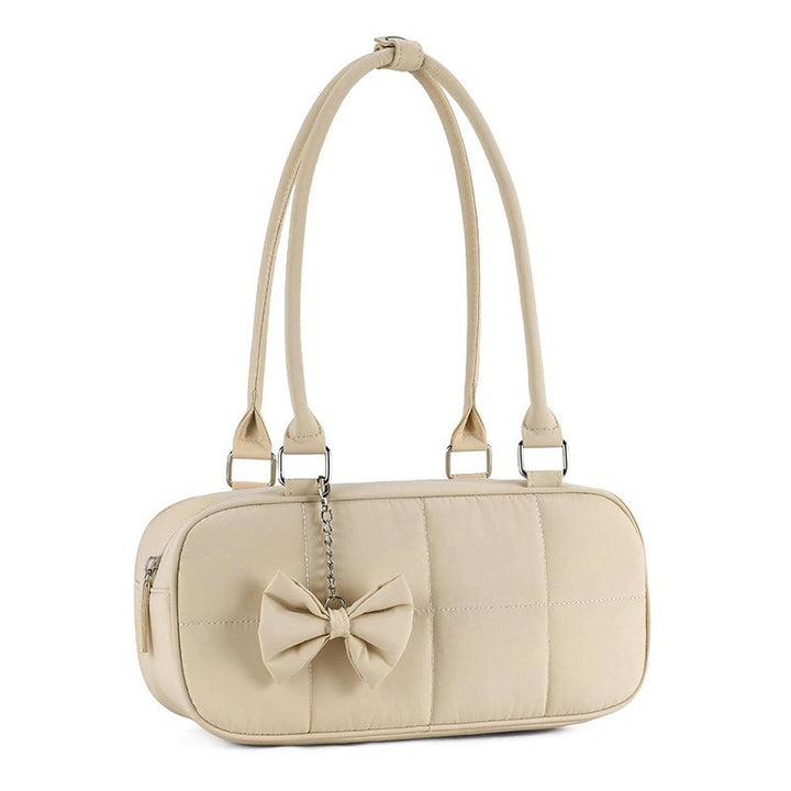 Fashionable shoulder bag with sophisticated design and bow trim Stornfield