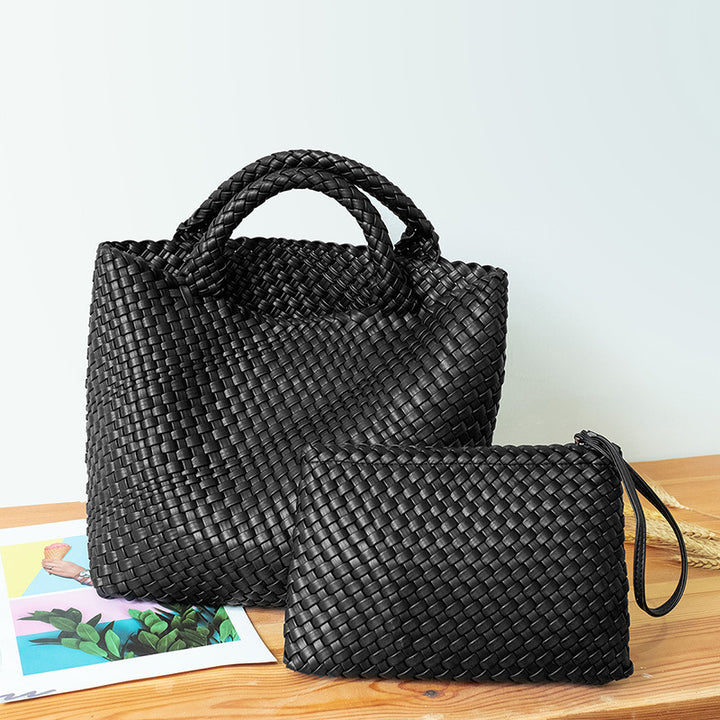 Elegant Braided Handbag with Removable Clutch Stornfield