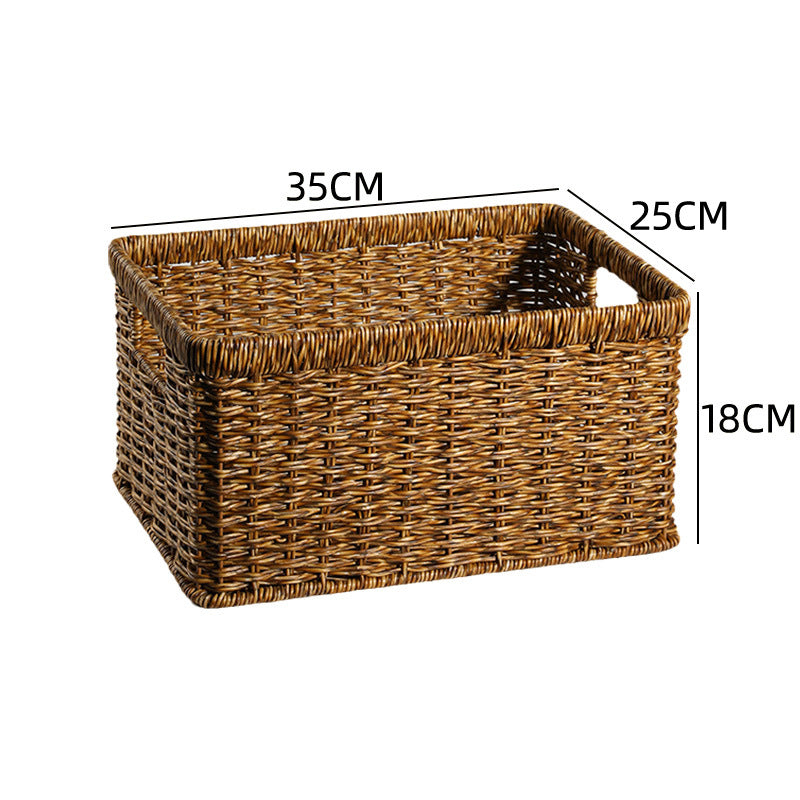 Handcrafted Rectangular Wicker Storage Bin Stornfield