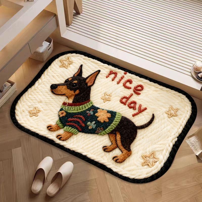 Cute Corgi-Themed Plush Area Rug