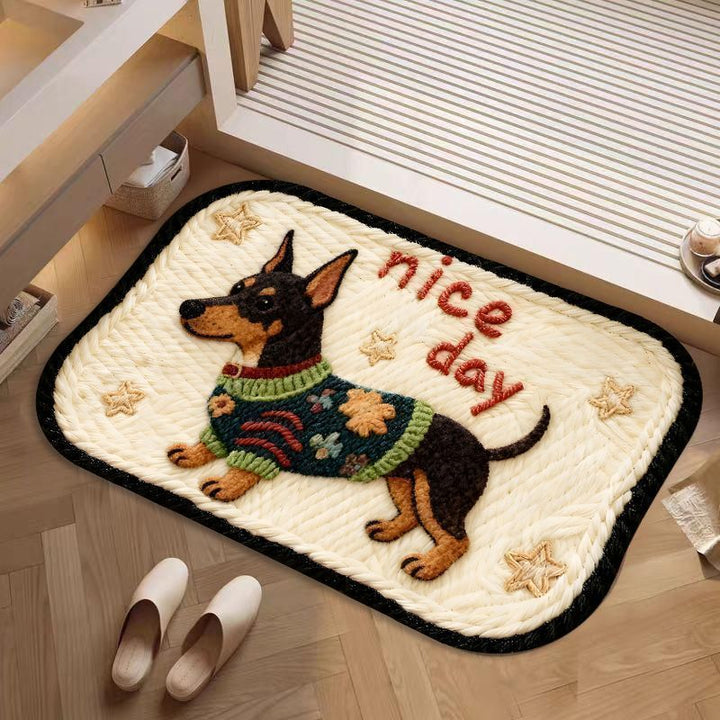 Cute Corgi-Themed Plush Area Rug