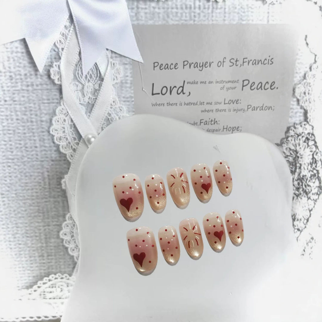 Glittery Heart and Star Nail Art Set Stornfield