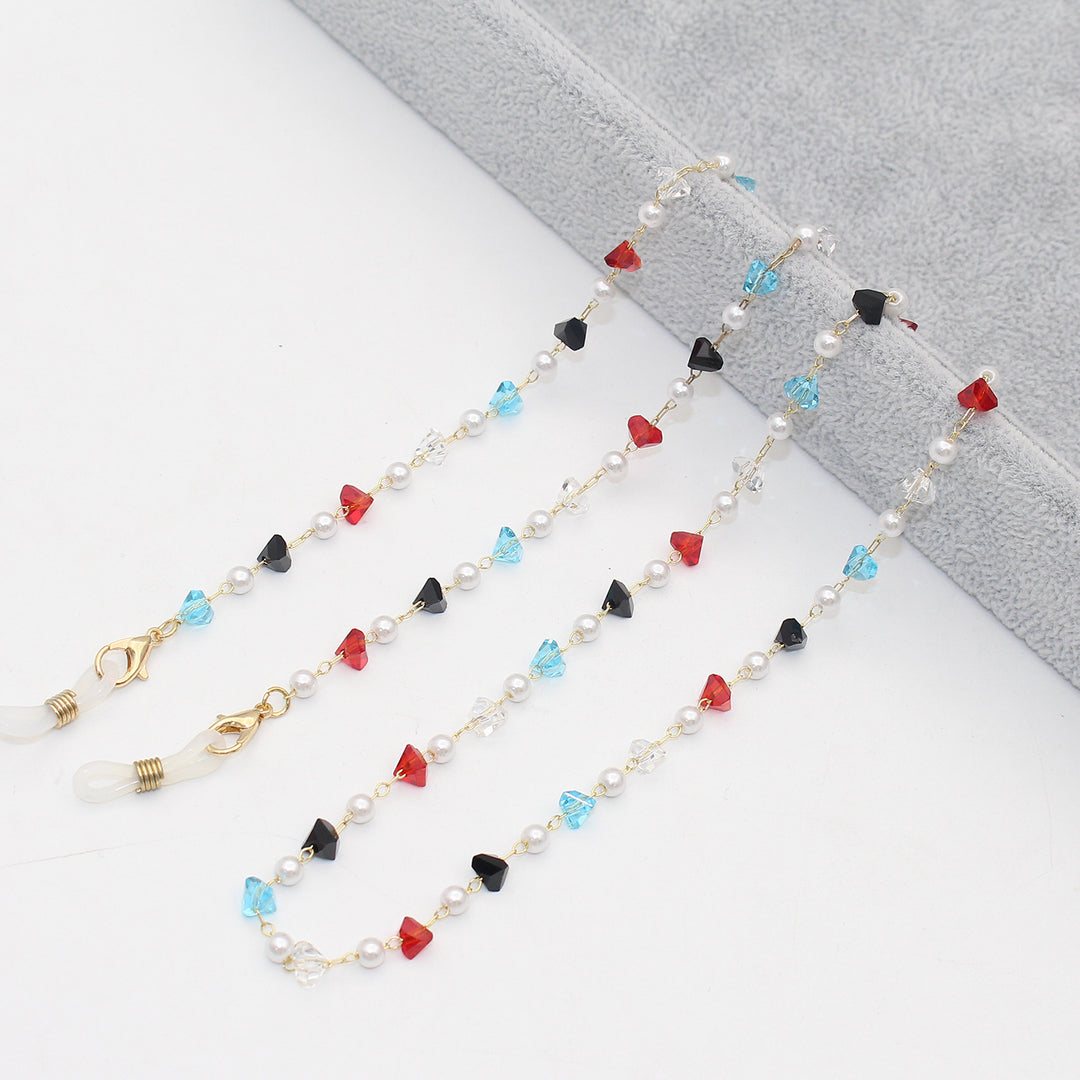 Stylish Pearl and Crystal Eyewear Chain Stornfield