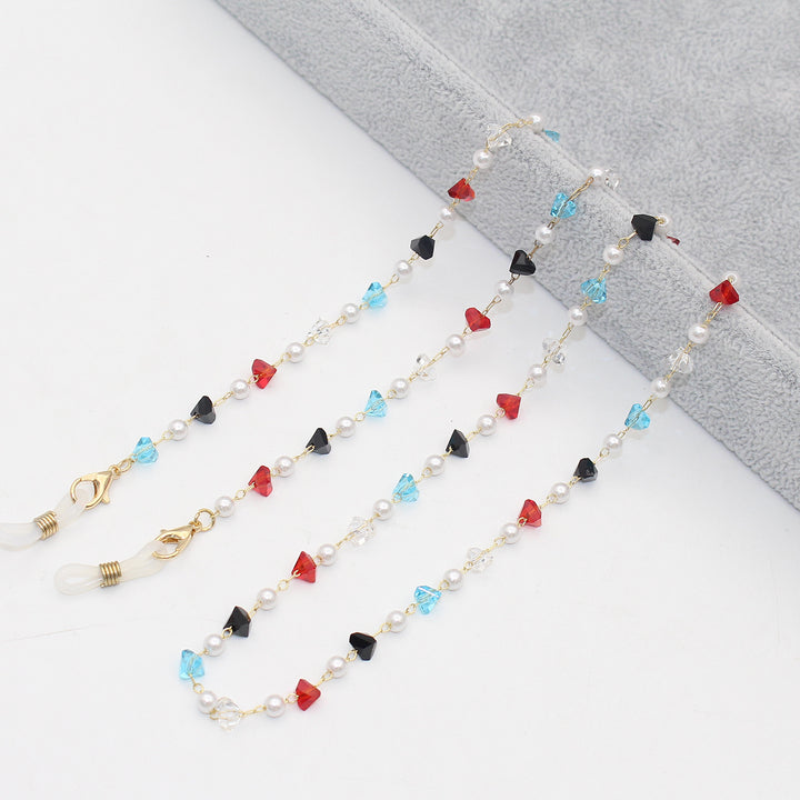 Stylish Pearl and Crystal Eyewear Chain Stornfield