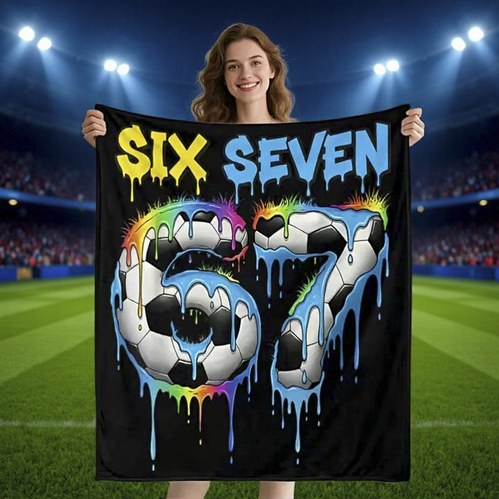 Playful Graphic Fleece Throw Blanket