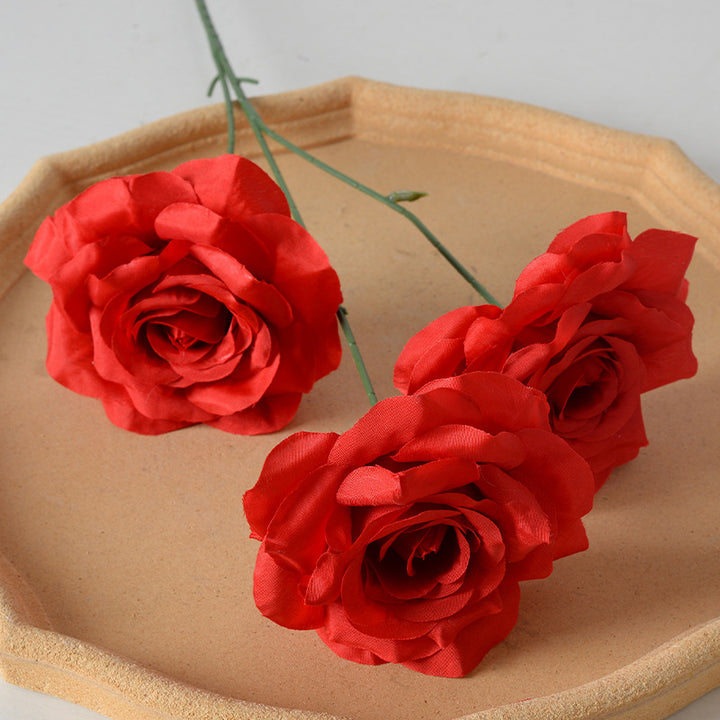 Realistic Silk Rose Decoration