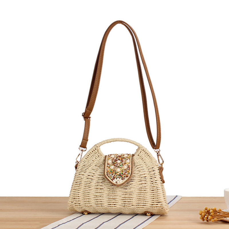 Elegant basket bag with unique closure Stornfield