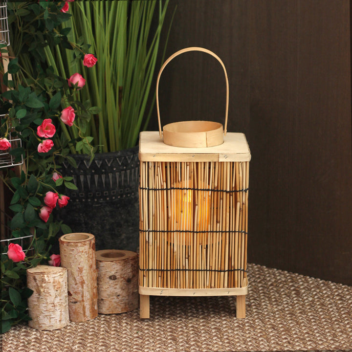 Artificial Rattan Lantern Stornfield