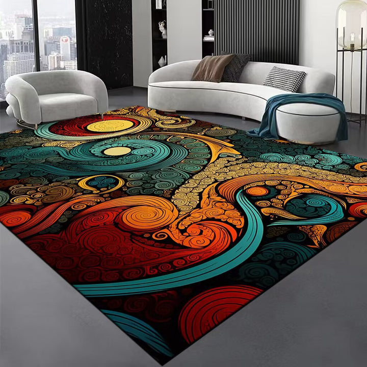 Abstract Swirl Area Rug Stornfield