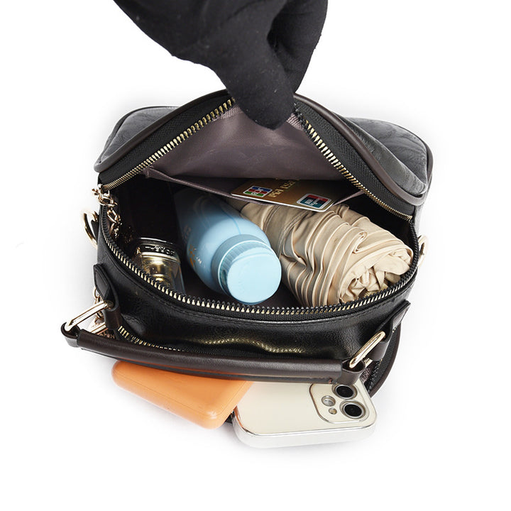 Artistic Floral Embossed Handbag