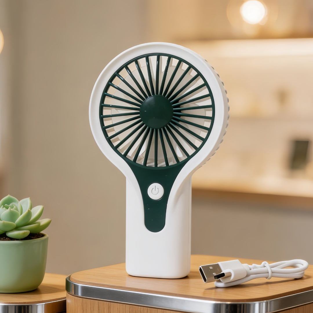 Portable USB Hand Fan with Ergonomic Handle and Variable Speed Control Stornfield