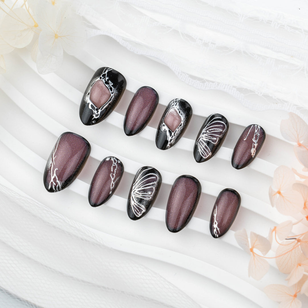 Decorative Stiletto Press-On Nail Set Stornfield