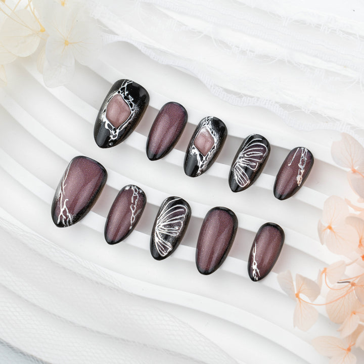 Decorative Stiletto Press-On Nail Set Stornfield