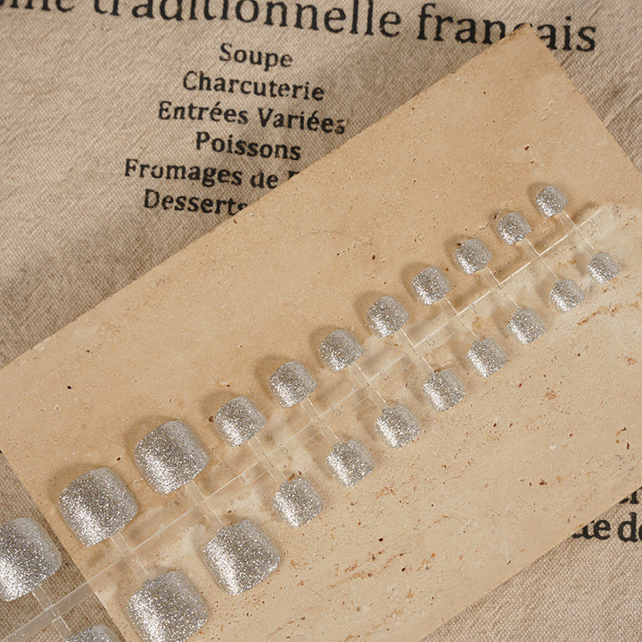 Glittery Press-On Toenail Art Stornfield