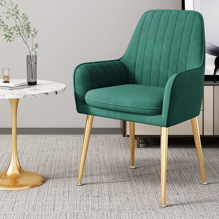 Modern Accent Chair with Gold Legs Stornfield