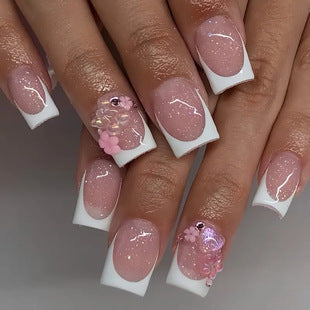 Creative 3D Bow and Pearl Nail Extensions Stornfield