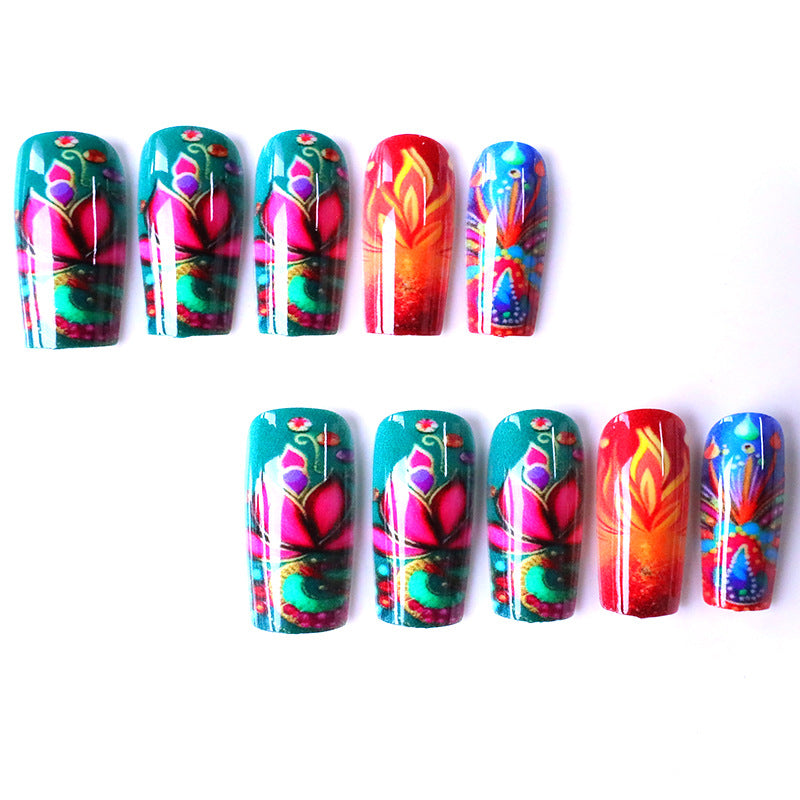 Artistic Floral Nail Art Enhancements Stornfield