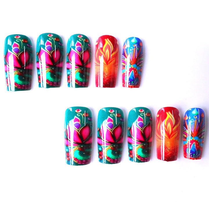 Artistic Floral Nail Art Enhancements Stornfield