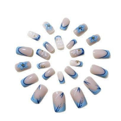 Floral-Themed Press-On Nail Art Stornfield