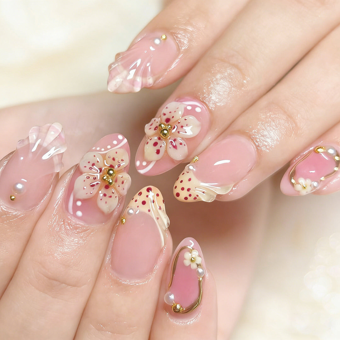 Elegant Artificial Nail Collection with Glitter Motifs Stornfield