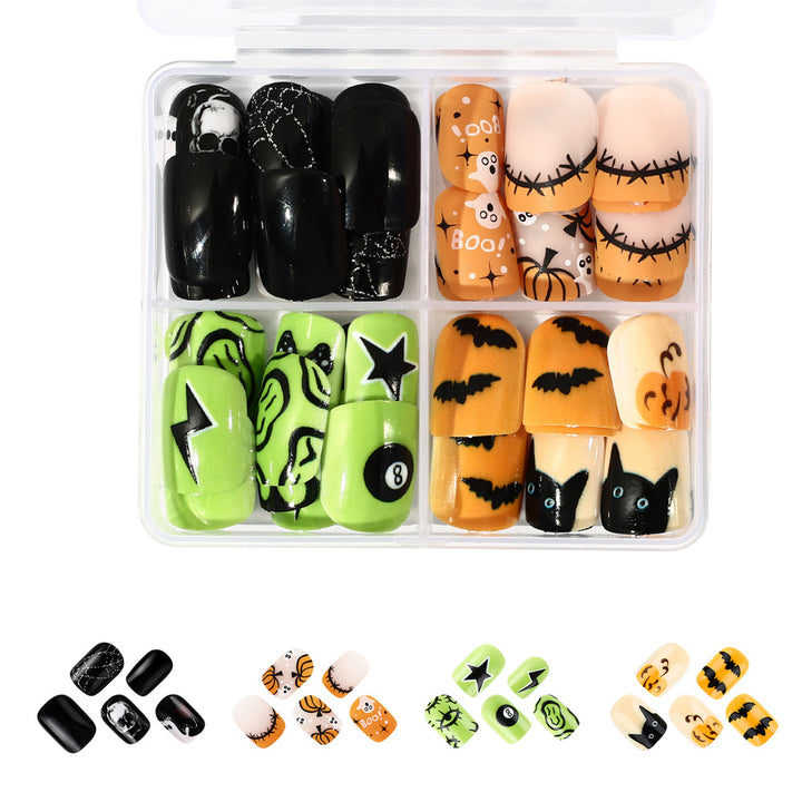 Halloween-Themed Decorative Press-On Nail Art Set Stornfield