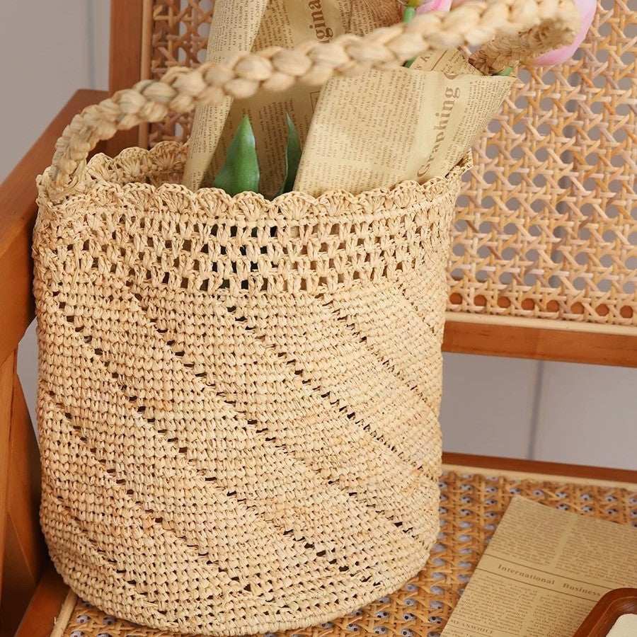 Handmade basket bag with unique weaving Stornfield