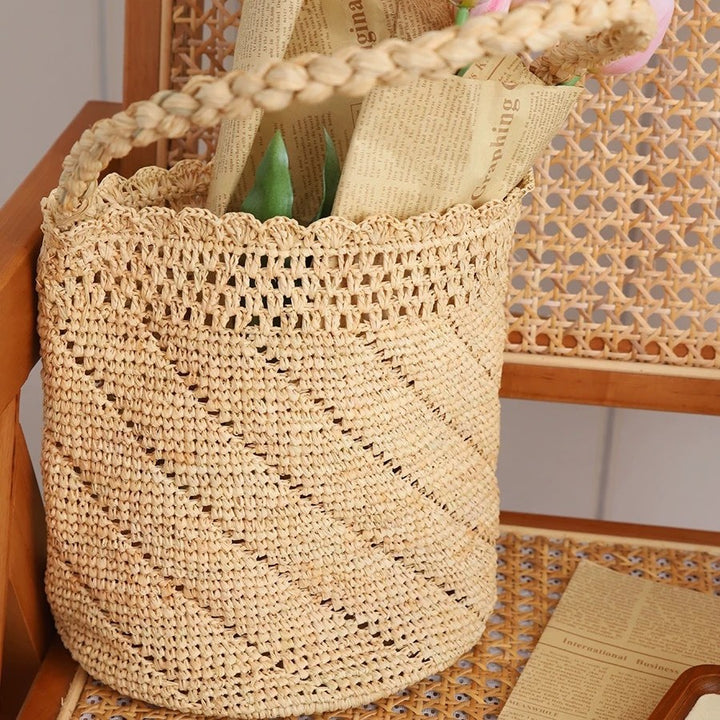 Handmade basket bag with unique weaving Stornfield