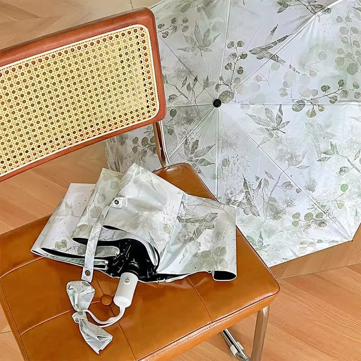 Women's folding umbrella with botanical print design Stornfield