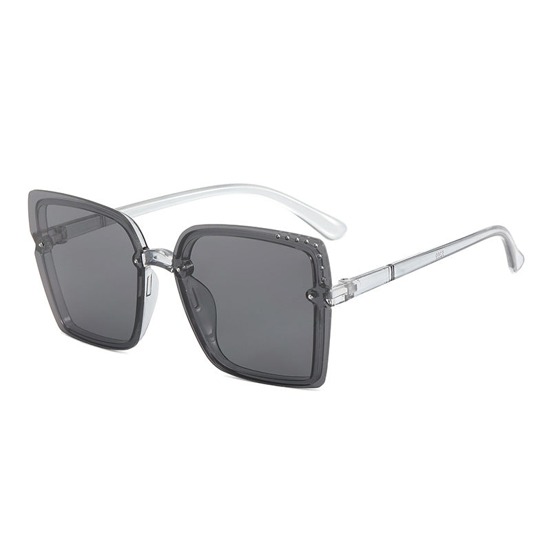 Ladies Square Sunglasses with Sparkling Frame Accents Stornfield