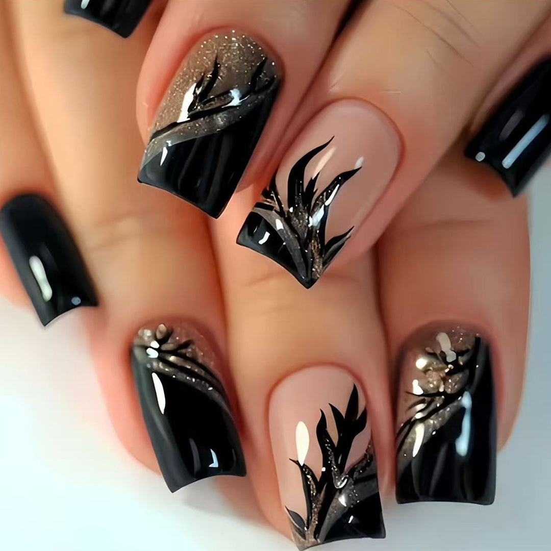Decorative Glittery Star-Accented Press-On Nail Set Stornfield