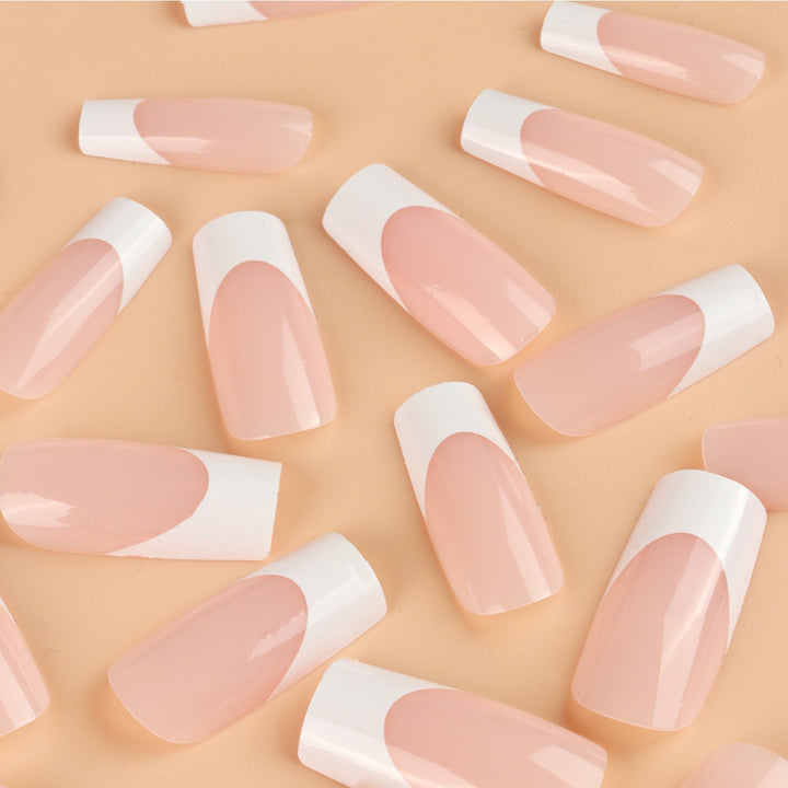 Elegant French Tip Press-On Nail Set Stornfield