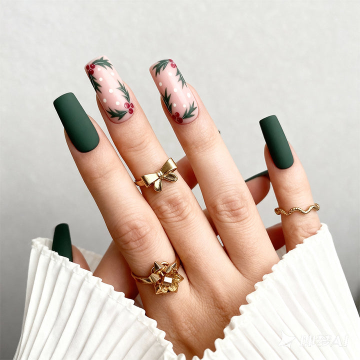 Nail art set with detailed floral designs Stornfield