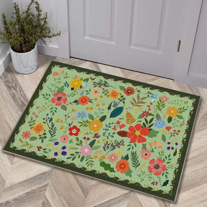 Luxurious Floral Design Bath Mat Stornfield