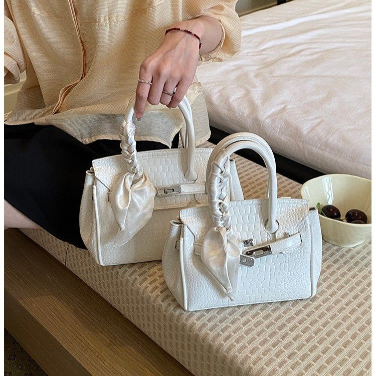 Elegant Crocodile Embossed Handbag Stornfield