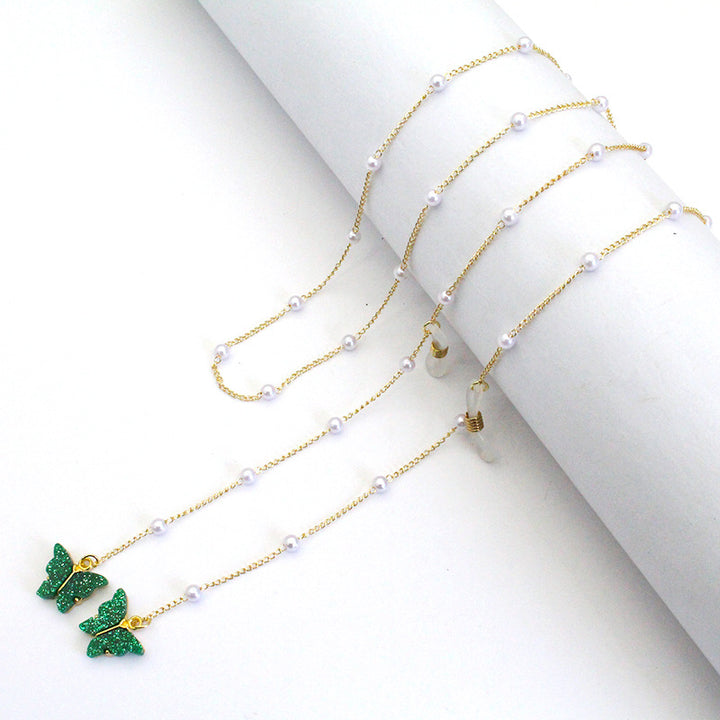 Butterfly-Embellished Eyewear Chain Stornfield