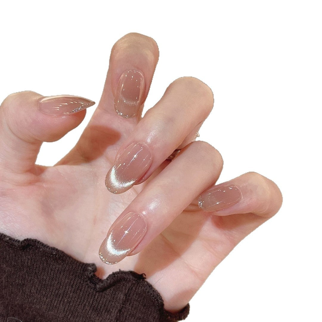 Artificial nails with elegant glitter fringe Stornfield