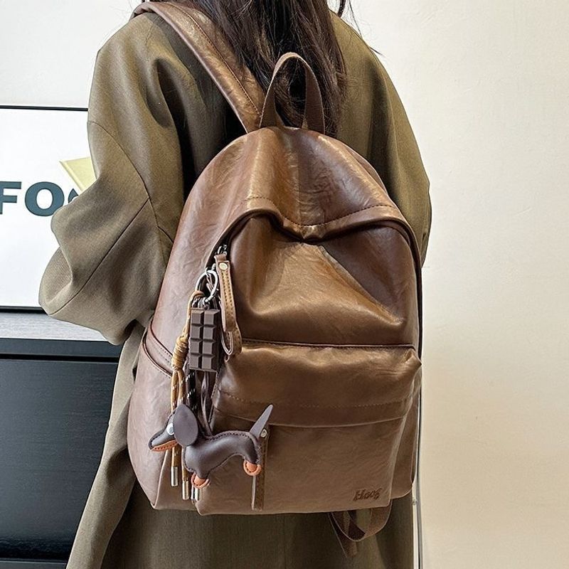 Casual Leather Backpack Stornfield