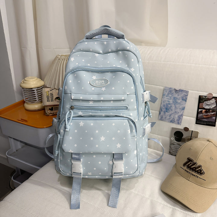 Star-Patterned Multi-Compartt Backpack Stornfield