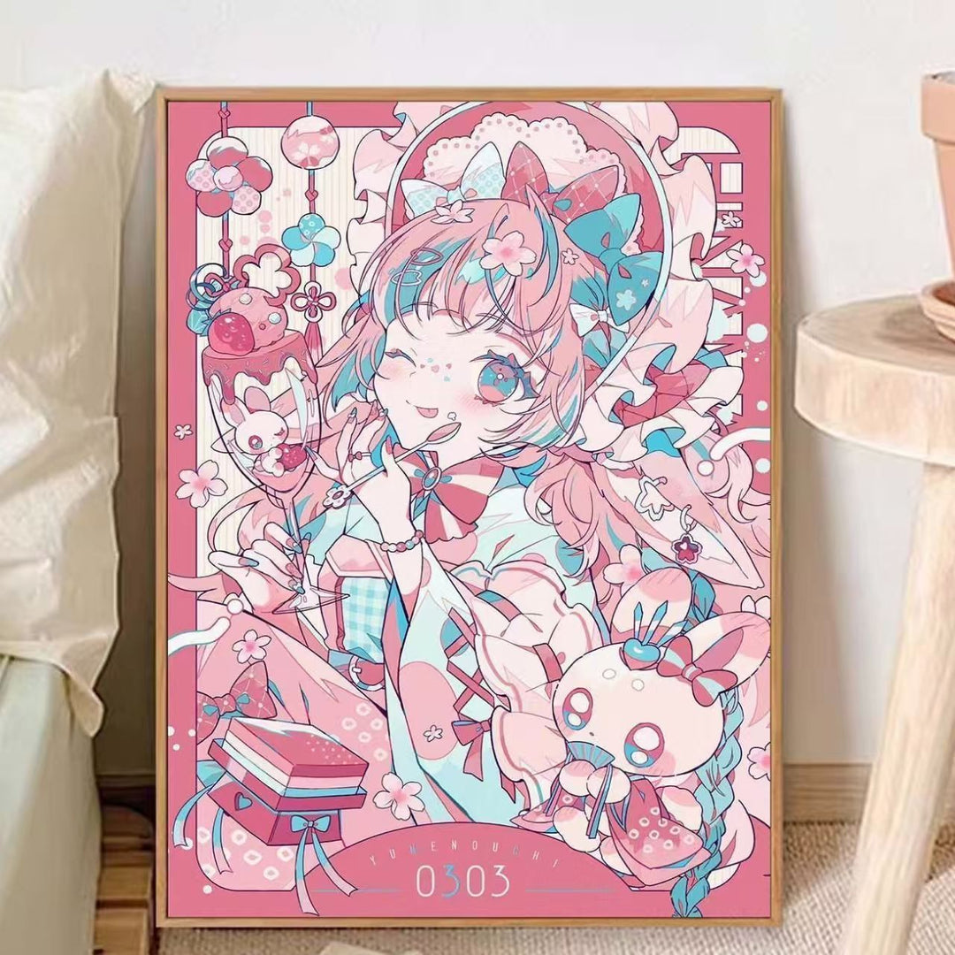 Whimsical Anime-Inspired Canvas Art Print Stornfield