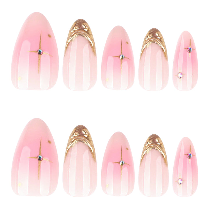 Artistic Nail Extensions with Glamorous Gold Finish Stornfield